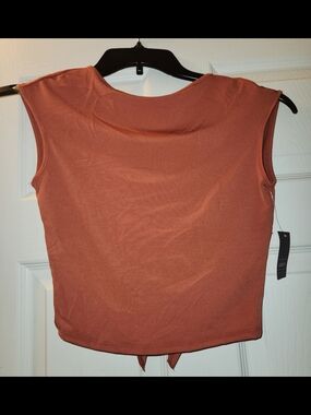 Target Rust-Orange Tie-Back Crop Top